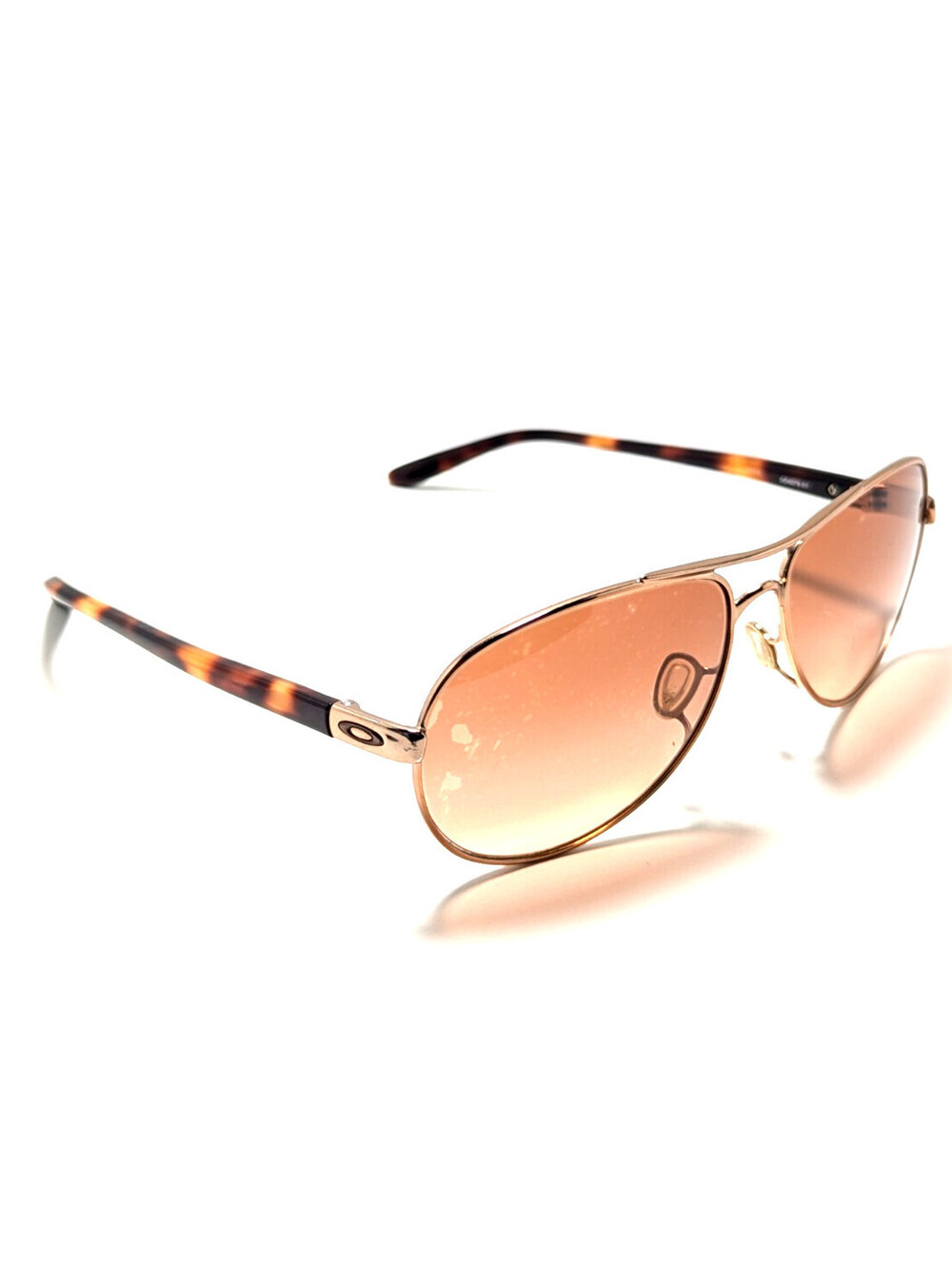 Oakley Feedback 004079-01 Brown Gradient Tortoise Aviator Women's Sunglasses